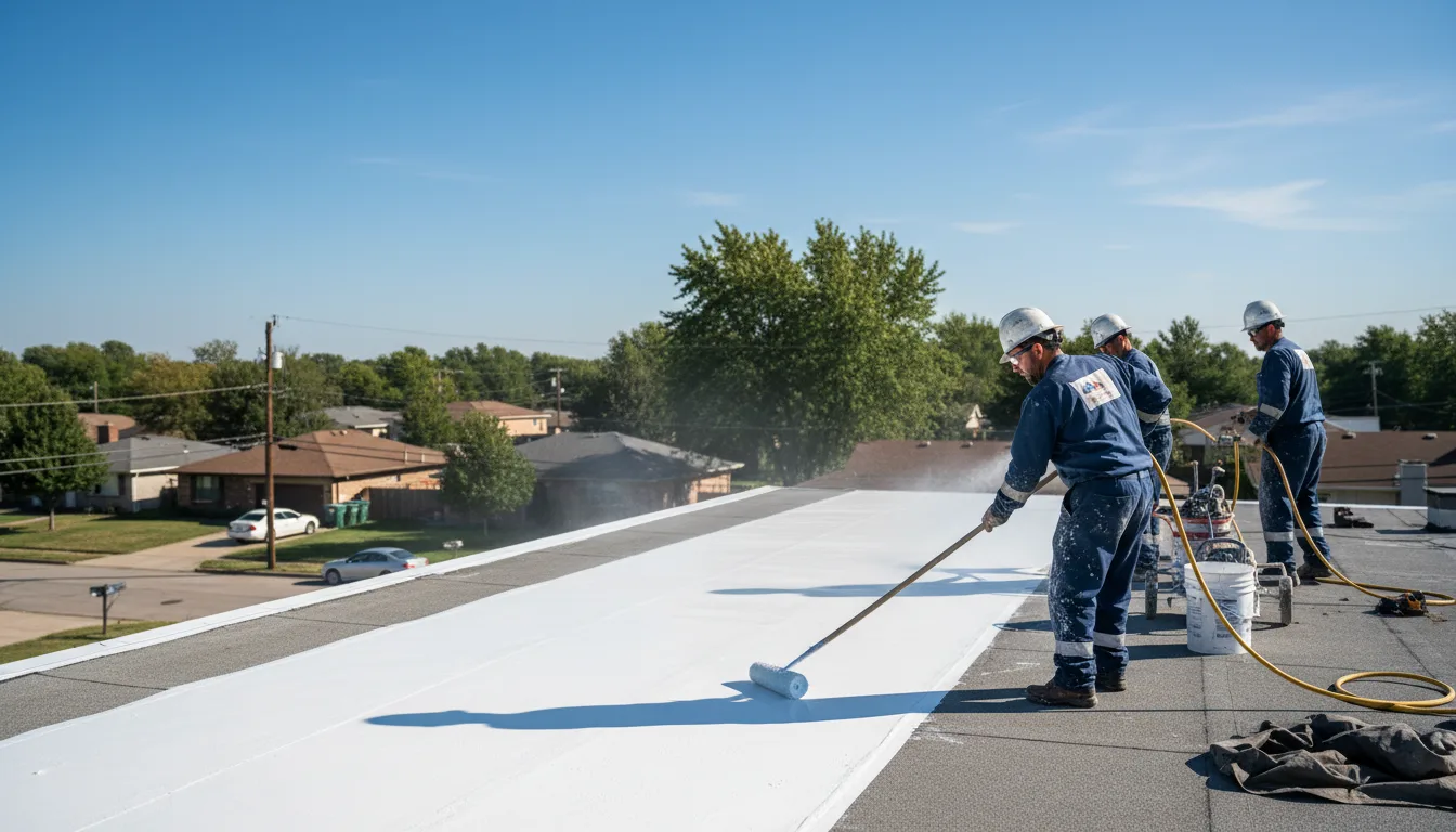 Commercial roof coating in Deport, TX near me